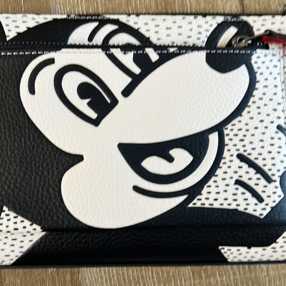 COACH Disney Mickey Mouse X Keith Haring Holden Crossbody Black Chalk Multi - Picture 9 of 10